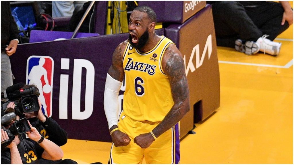 LeBron James. (Los Angeles Lakers). Credit - Photo by Allen Berezovsky.