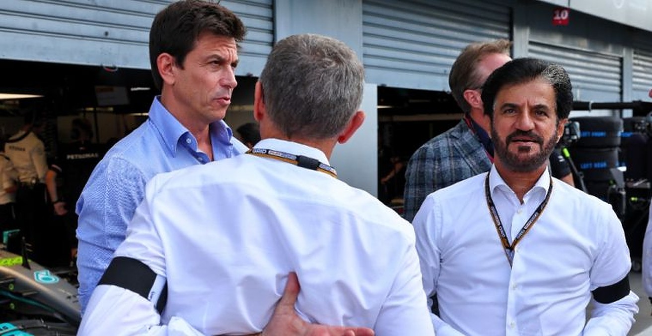 Mercedes Boss Toto Wolff With FIA Boss