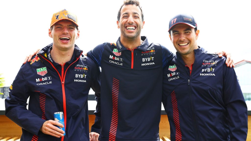 Red Bull Trio: Max Verstappen Daniel Ricciardo (Alpha Tauri Currently) Sergio Perez